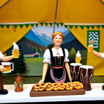Oktoberfest Diorama**

"A miniature diorama depicting a cheerful Oktoberfest scene, with fully clothed model figures in traditional Bavarian Tracht (lederhosen and dirndls), enjoying pretzels and beer steins at a fest tent table, safe for work, appropriate content, family-friendly, professional photography, perfect anatomy, correct proportions, well-formed hands, proper finger count, natural body proportions, warm lighting, detailed textures, high resolution, 8k, safe for work, appropriate attire, modest clothing, professional."

**