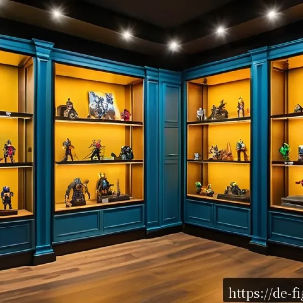 피규어와 수집 문화의 사회적 영향 - A vibrant collector's room in Germany showcasing a diverse collection of highly detailed action figu...