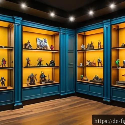 피규어와 수집 문화의 사회적 영향 - A vibrant collector's room in Germany showcasing a diverse collection of highly detailed action figu...