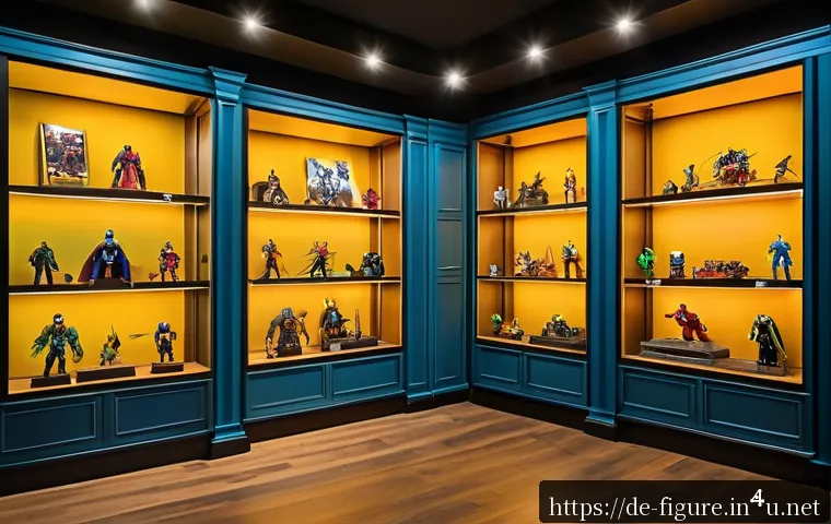 피규어와 수집 문화의 사회적 영향 - A vibrant collector's room in Germany showcasing a diverse collection of highly detailed action figu...